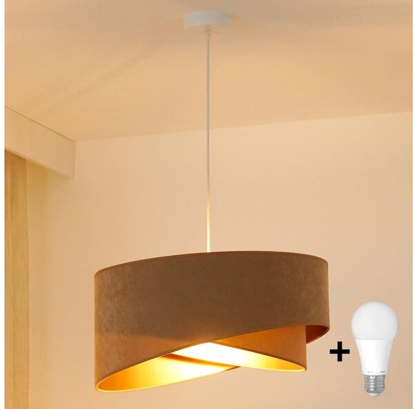 Brilagi - LED Luster na lanku LYRA 1xE27/15W/230V hnedá/zlatá