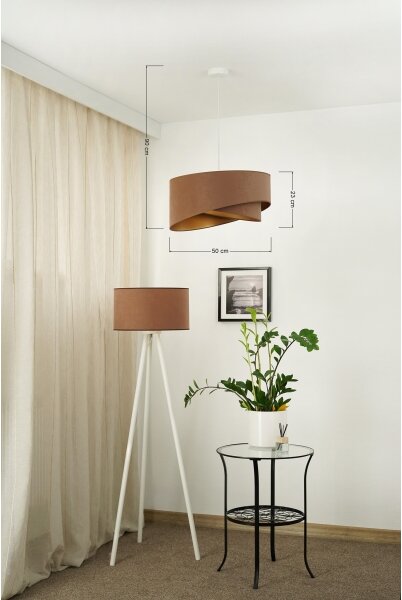 Brilagi - LED Luster na lanku LYRA 1xE27/15W/230V hnedá/zlatá