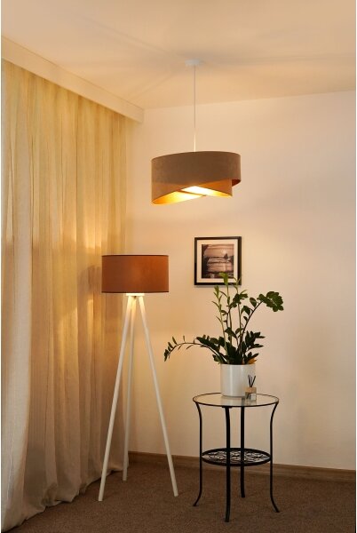 Brilagi - LED Luster na lanku LYRA 1xE27/15W/230V hnedá/zlatá