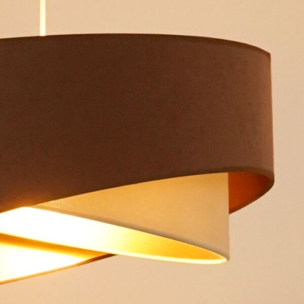 Brilagi - LED Luster na lanku LYRA 1xE27/15W/230V hnedá/krémová/zlatá