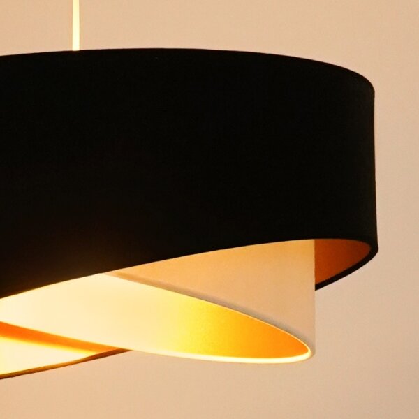 Brilagi - LED Luster na lanku LYRA 1xE27/15W/230V čierna/krémová/zlatá