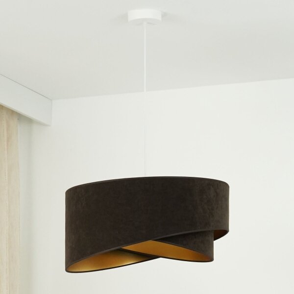 Brilagi - LED Luster na lanku LYRA 1xE27/15W/230V tmavohnedá/zlatá