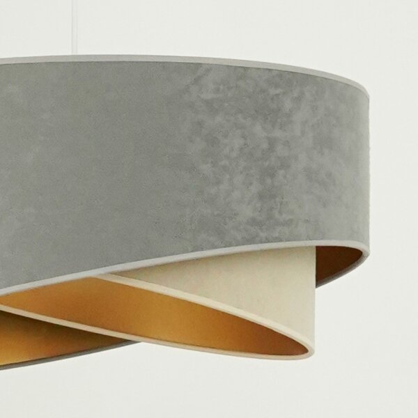 Brilagi - LED Luster na lanku LYRA 1xE27/15W/230V šedá/béžová/zlatá
