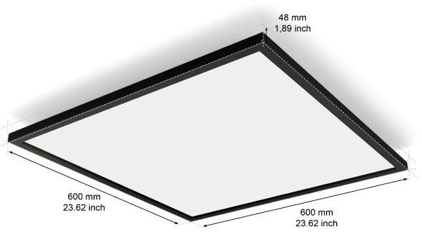 8720169329010 Philips HUE Aurelle stropný panel LED 600x600mm 39W/3750lm 2200-6500K čierna