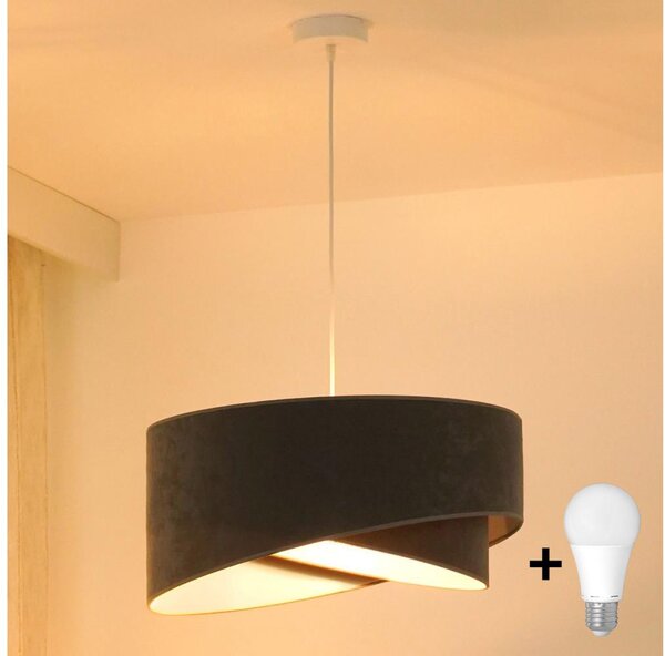 Brilagi - LED Luster na lanku LYRA 1xE27/15W/230V šedá/biela