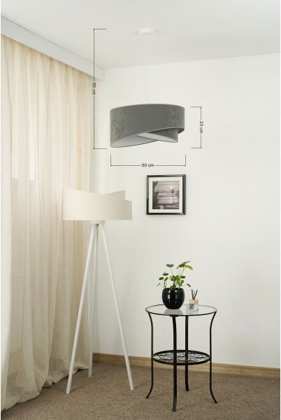 Brilagi - LED Luster na lanku LYRA 1xE27/15W/230V šedá/biela