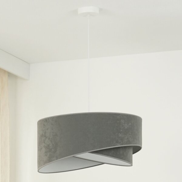 Brilagi - LED Luster na lanku LYRA 1xE27/15W/230V šedá/biela