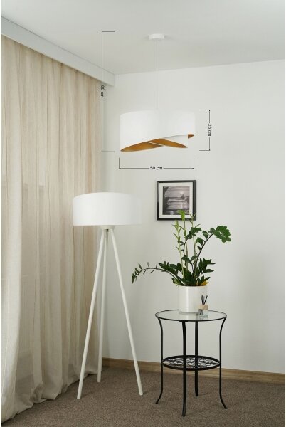Brilagi - LED Luster na lanku LYRA 1xE27/15W/230V biela/zlatá
