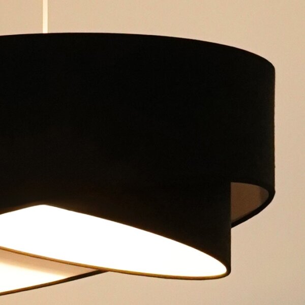 Brilagi - LED Luster na lanku LYRA 1xE27/15W/230V čierna/biela