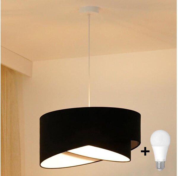 Brilagi - LED Luster na lanku LYRA 1xE27/15W/230V čierna/biela