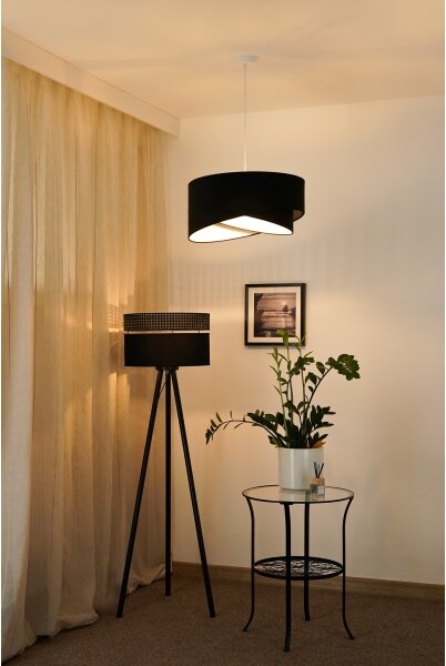 Brilagi - LED Luster na lanku LYRA 1xE27/15W/230V čierna/biela