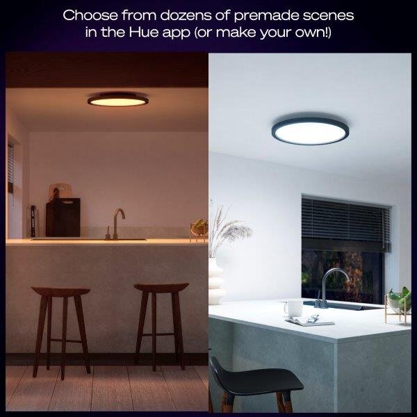 8720169329072 Philips HUE White Ambiance Aurelle stropný panel LED D395mm 21W/2450lm 2200-6500K čierna