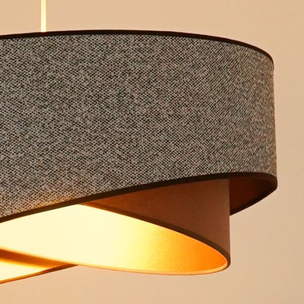 Brilagi - LED Luster na lanku LYRA 1xE27/15W/230V šedá/krémová/zlatá