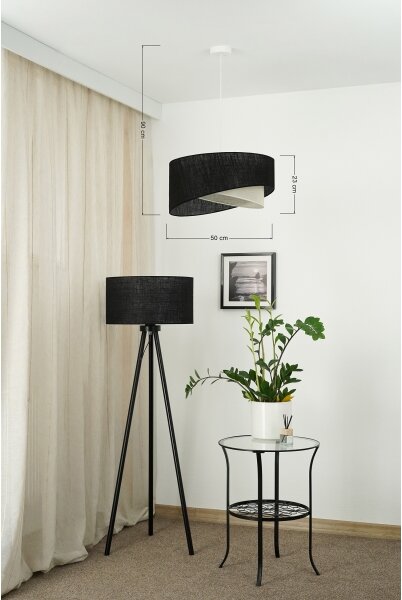 Brilagi - LED Luster na lanku LYRA 1xE27/15W/230V čierna/krémová