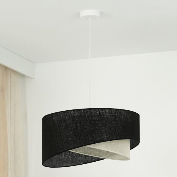 Brilagi - LED Luster na lanku LYRA 1xE27/15W/230V čierna/krémová