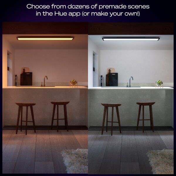 8720169329034 Philips HUE White Ambiance Aurelle stropný panel LED 300x1200mm 39W/3750lm 2200-6500K čierna bluetooth