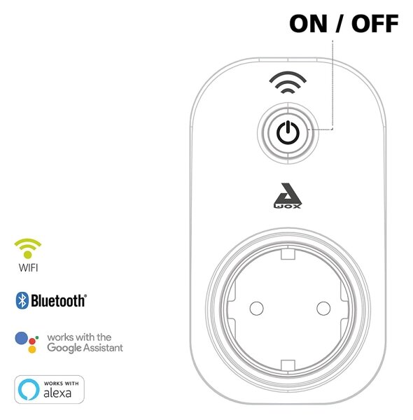 Eglo 97936 - Inteligentná zásuvka Connect plug PLUS 2300W SCHUKO Bluetooth