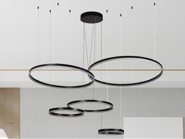 LED Stmievateľný luster na lanku LED/220W/230V 3000-6500K + diaľkové ovládanie
