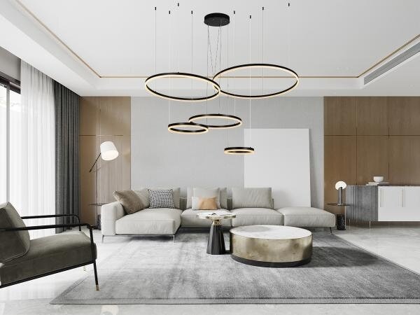 LED Stmievateľný luster na lanku LED/220W/230V 3000-6500K + diaľkové ovládanie