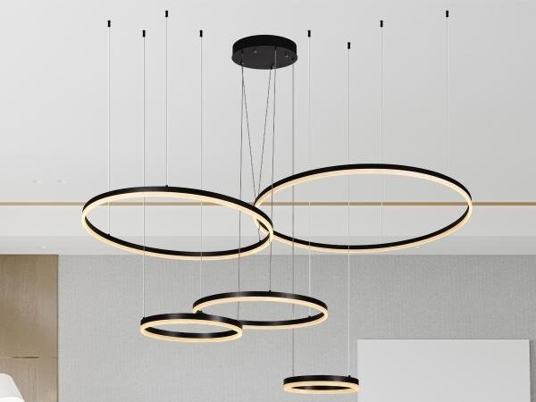 LED Stmievateľný luster na lanku LED/220W/230V 3000-6500K + diaľkové ovládanie
