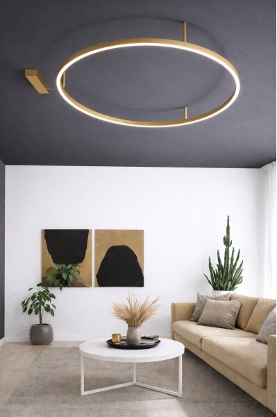 Ideal Lux - LED stropné svietidlo ORACLE SLIM LED/29W/230V 3000K pr. 50 cm zlaté
