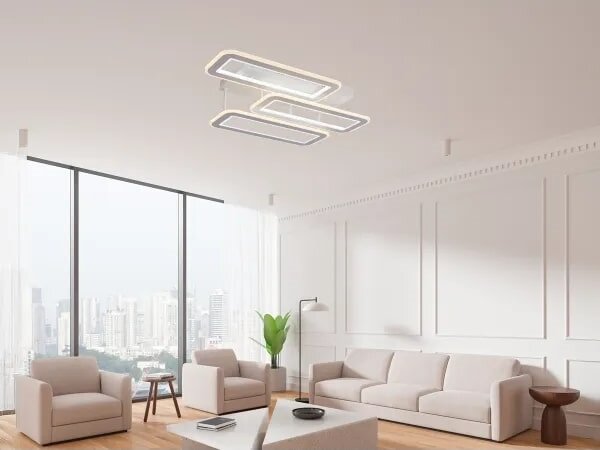LED Stmievateľný prisadený luster LED/90W/230V 3000-6500K + diaľkové ovládanie