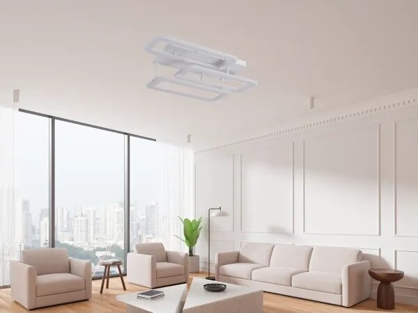 LED Stmievateľný prisadený luster LED/90W/230V 3000-6500K + diaľkové ovládanie