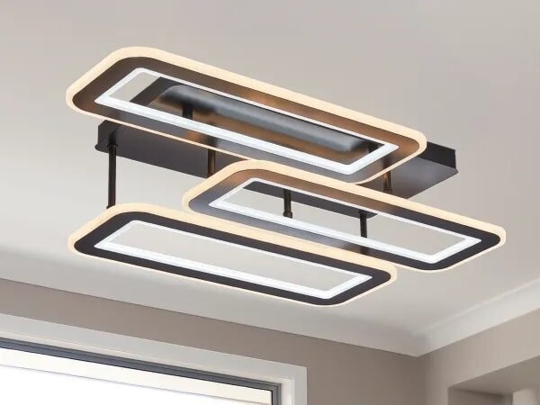 LED Stmievateľný prisadený luster LED/90W/230V 3000-6500K + diaľkové ovládanie