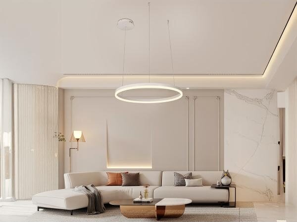 LED Stmievateľný luster na lanku LED/42W/230V 3000-6500K + diaľkové ovládanie