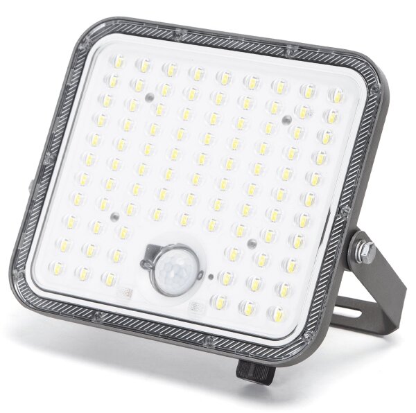 Aigostar - Stmievateľný solárny LED reflektor so snímačom, 120 W, 3,4 V, IP66 + diaľkový ovládač