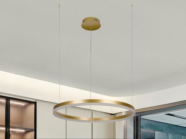 LED Stmievateľný luster na lanku LED/42W/230V 3000-6500K + diaľkové ovládanie