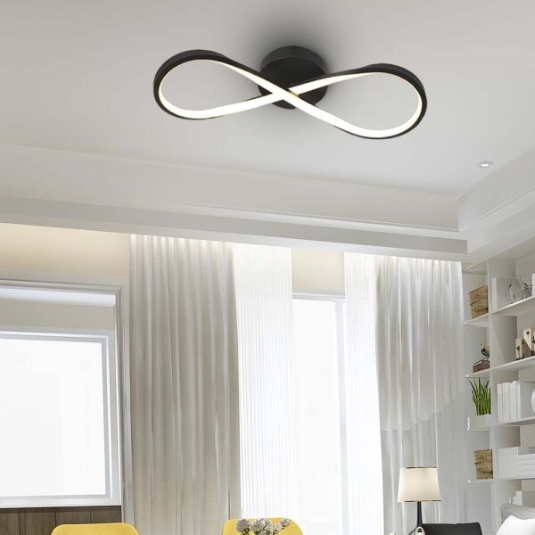 LED Stropné svietidlo LED/24W/230V 3000K čierna