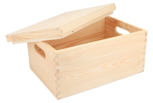 ČistéDrevo Drevený box s vekom 35 x 25 x 18 cm