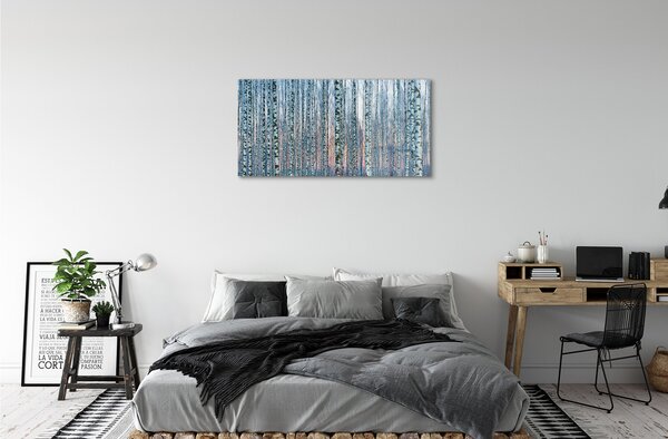 Obraz plexi Brezového lesa pri západe slnka 100x50 cm 2 Prívesky