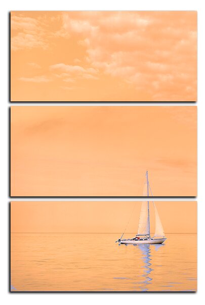 Obraz na plátne - Plachetnica na mori - obdĺžnik 7248FB (90x60 cm )