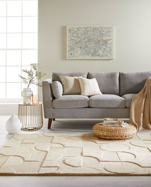 Ručne tkaný vlnený koberec v prírodnej farbe 240x340 cm Gigi – Flair Rugs