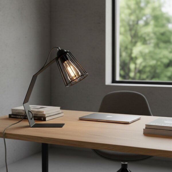 Stolová lampa NANDO 1xE27/15W/230V čierna