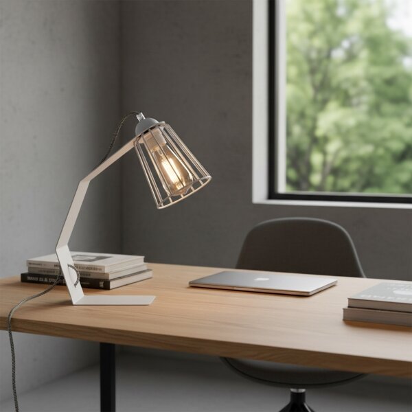 Stolná lampa NANDO 1xE27/15W/230V biela