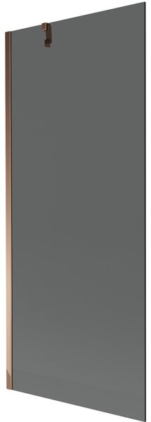Mexen Next vaňová zástena jednokrídlová 80 x 150 cm, Grafitová čierna, Zlatoružová - 895-080-000-00-40-60