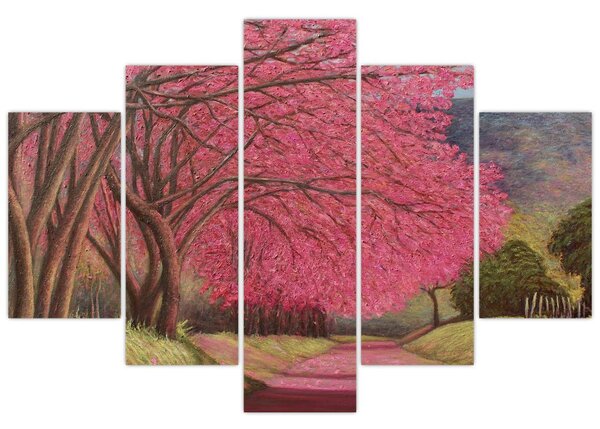 Obraz rozkvitnutých stromov (150x105 cm)