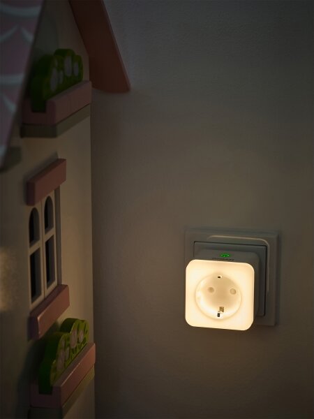 Osram -LED Stmievateľná zásuvka s osvetlením SCHUKO SMART+ NIGHTLIGHT 230V Wi-Fi