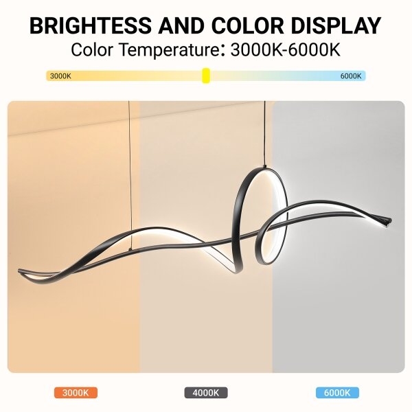 Brilagi - stmievateľný LED luster na lanku SIGNATURE LED/55W/230V 120x23 cm čierny + DO