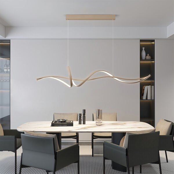 Brilagi - stmievateľný LED závesný luster na lanku SIGNATURE LED/55W/230V 120x23 cm béžový + diaľkový ovládač