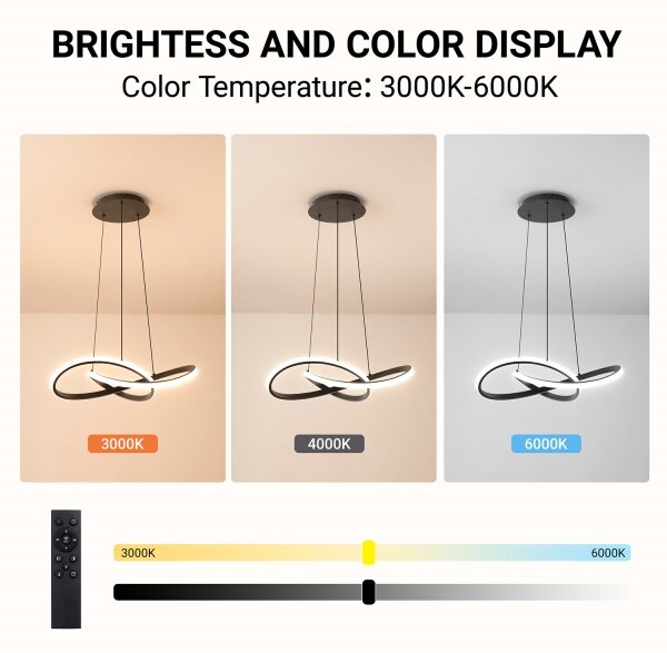 Brilagi - Stmievateľný LED luster na lanku INFINITY LED/55W/230V 50x50 cm čierny + DO