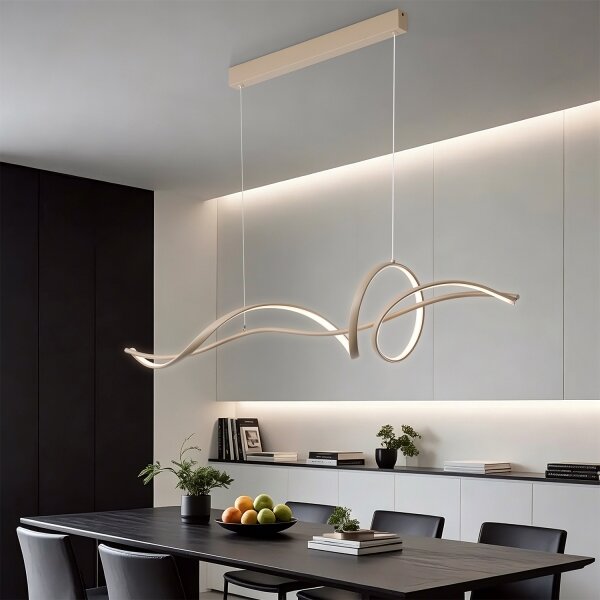 Brilagi - stmievateľný LED závesný luster na lanku SIGNATURE LED/55W/230V 120x23 cm béžový + diaľkový ovládač