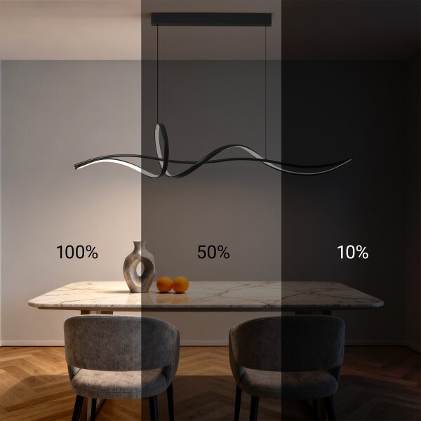 Brilagi - stmievateľný LED luster na lanku SIGNATURE LED/55W/230V 120x23 cm čierny + DO
