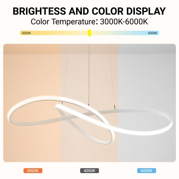 Brilagi - LED stmievateľný luster na lanku INFINITY LED/80W/230V 80x80 cm biela + DO