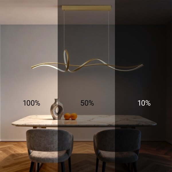Brilagi - stmievateľný LED luster na lanku SIGNATURE LED/55W/230V 120x23 cm zlatý + DO