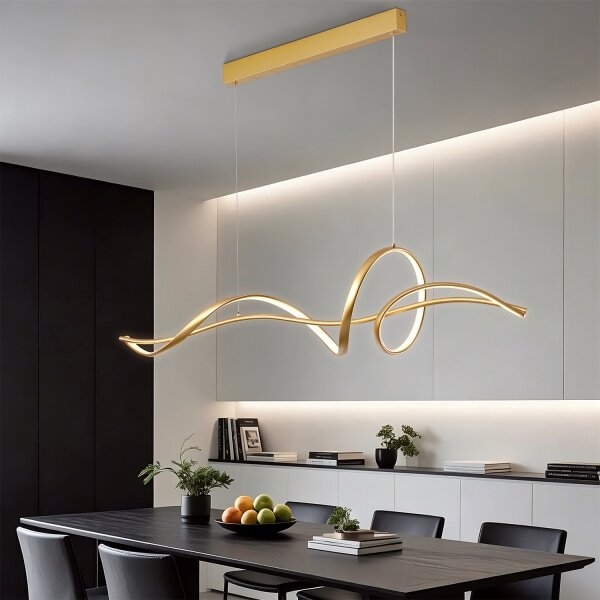 Brilagi - stmievateľný LED luster na lanku SIGNATURE LED/55W/230V 120x23 cm zlatý + DO