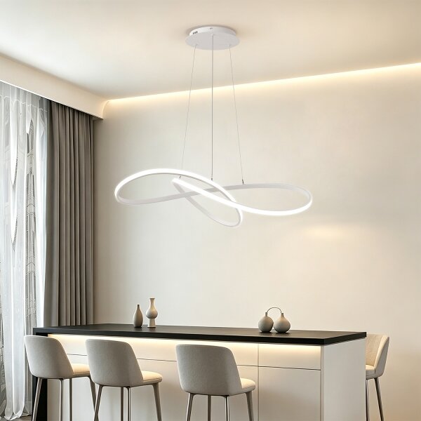 Brilagi - LED stmievateľný luster na lanku INFINITY LED/80W/230V 80x80 cm biela + DO